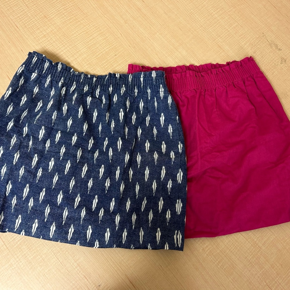 J. Crew Factory Mini Skirts - Blue and Pink